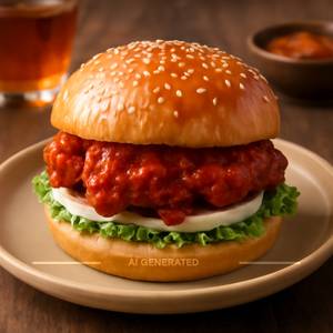 Chicken Schezwan Burger