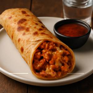 CHICKEN CHEESE SCHEZWAN ROLL