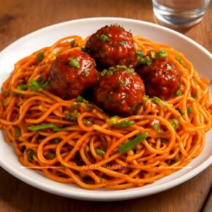 Veg Manchurian Schezwan noodles