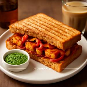 Paneer barbecue sandwich