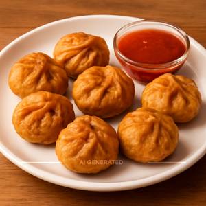 Veg fried momos
