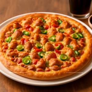 Loaded chicken pizza