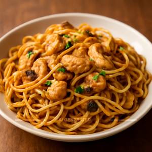 BURNT GARLIC CHICKEN NOODLES