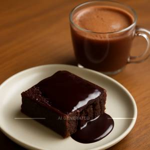 Brownie with Hot Chocolate