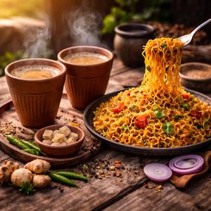 Masala Chai [2 Cup] + Veg Maggi