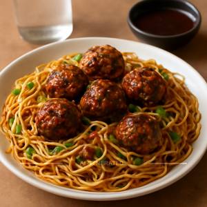 Veg Manchurian Noodles