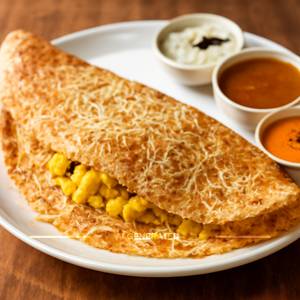 Rava Cheese Masala Dosa