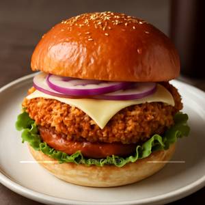 Crispy chicken burger
