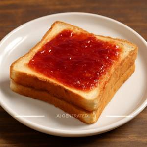 Bread jam toast