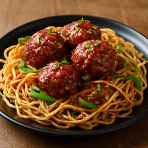 Veg manchurian hakka noodles