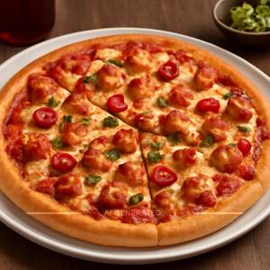 Hot & spicy chicken pizza