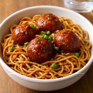 Veg manchurian noodles                   