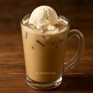 Creamy cold coffee with ice cream