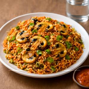 Mushroom Schezwan Freid Rice