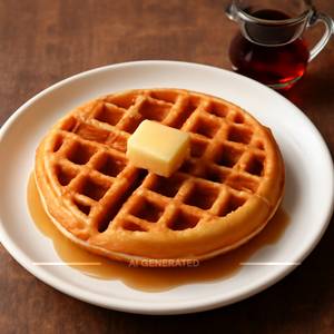 Waffle with Maple Syrup