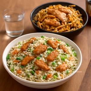 Chicken Fried Rice with Chicken Noodles
