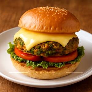 Cheesy Veggie Burger