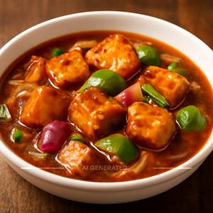 Chilli Paneer with Gravy