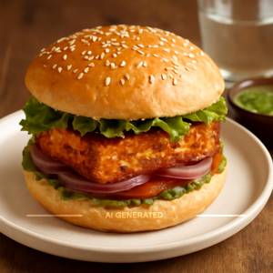 Paneer Tandoori Burger