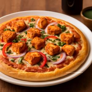 Paneer tikka pizza