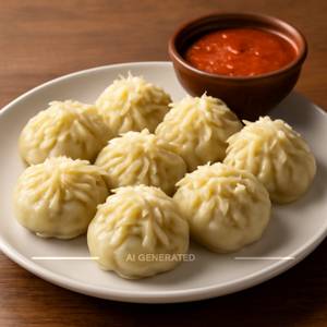 Veg cheese steamed momos