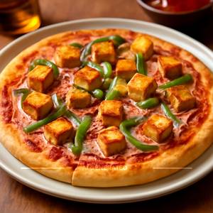 Paneer tikka pizza