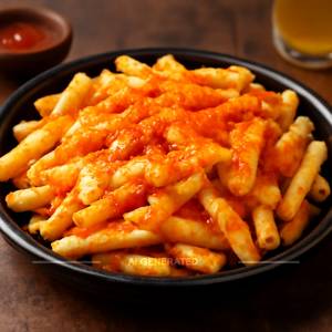Cheese peri peri fries