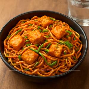 Paneer schezwan noodles