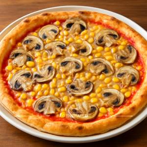 Mushroom Corn Pizza