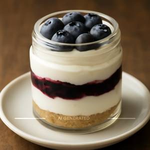 Blueberry jar cake