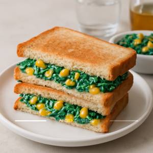 Spinach And Corn Sandwich
