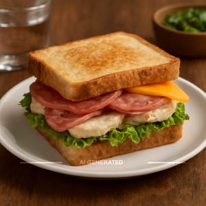 Chicken Seekh Salami Sandwich