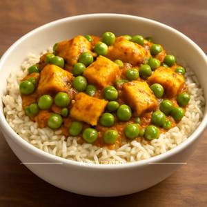 Matar Paneer Rice Bowl