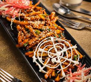 Honey chilli potato