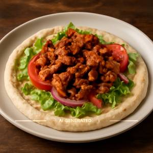 Open chicken shawarma