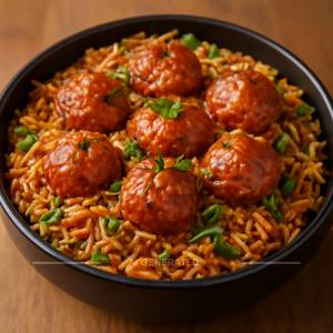 Schezwan manchurian fried rice