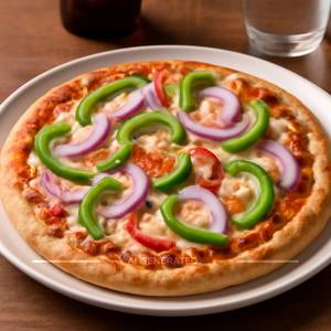 Capsicum Onion Pizza