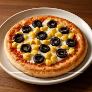 Olive corn pizza