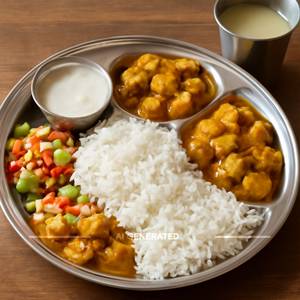 Soya chunk thali