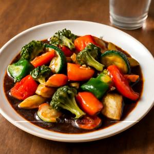 Exotic Vegetables In Black Bean Sauce
