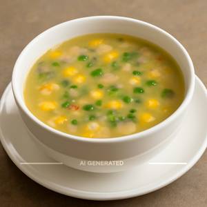 Sweet corn veg soup