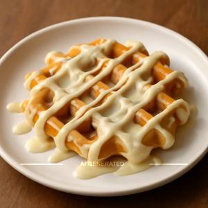 White chocolate waffle