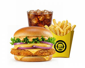 Cheesy Chicken Burger Meal