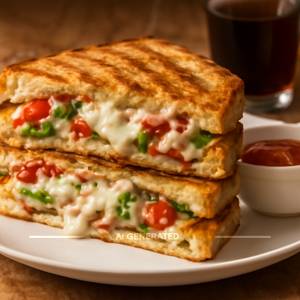 Veg Cheese Pizza Sandwich