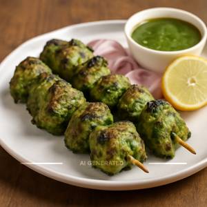 Chicken Hariyali Tikka (6 Pcs)