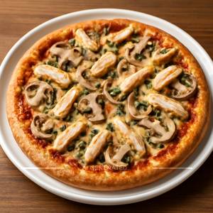 Mushroom Chicken Pizza