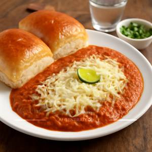 Cheese pav bhaji
