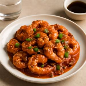 Hot garlic prawns