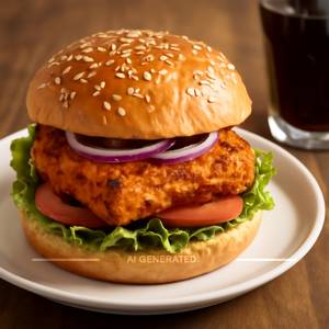 Crispy paneer burger