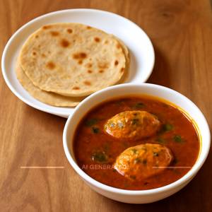 Egg Curry With 2 Roti